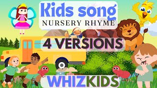 Wheels on the Bus Famous + More | 4 Versions | Animals | Nursery Rhymes & Kids Songs #nurseryrhymes