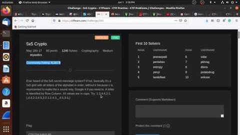 Cryptography||5x5||CTFlearn||Solved||#CTF#CTFLEARN