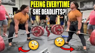 Woman Peeing All Over The Gym Every Time She Deadlifts