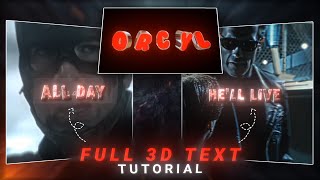 Full 3D Text Tutorial on Mobile... (+preset)