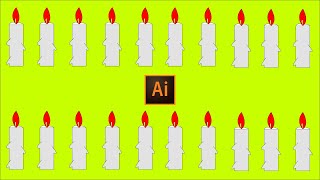 Adobe illustrator Tutorial l Draw a Candles in Adobe illustrator  Speedart l Speed Art