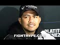 CHOCOLATITO IMMEDIATE REACTION AFTER BEATING JULIO CESAR MARTINEZ; GIVES RESPECT & CREDITS HIS POWER