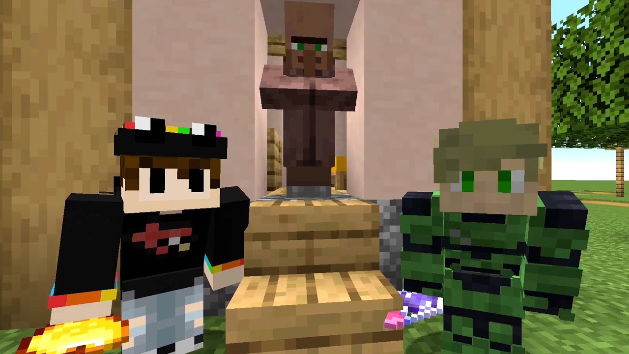 Minecraft Advancement Hunter Vs Challenger - Zombie Doctor!