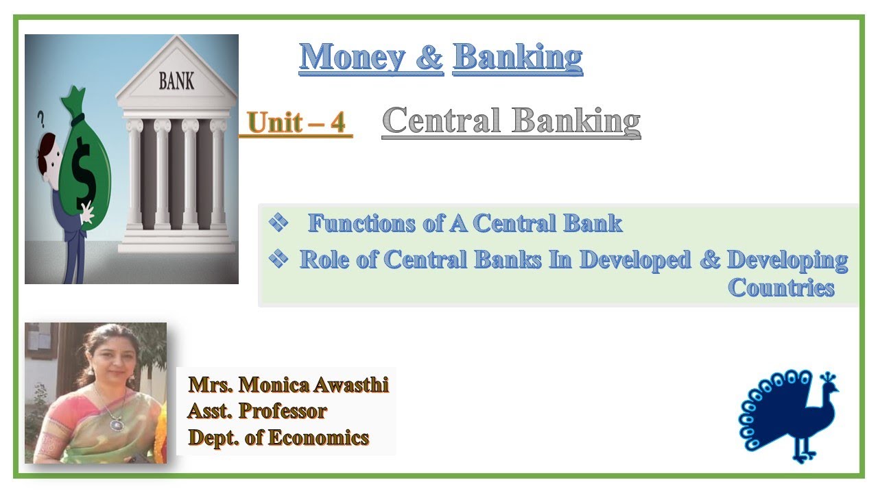 Functions of central banks role of central banks in economic
