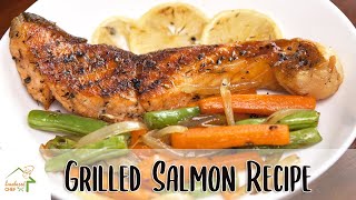 Grilled Salmon With Lemon & Thyme And Mixed Vegetables Quick And Easy Fish Recipe Homebasedchef