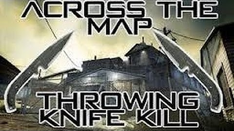 Modern Warfare 3- Cross Map Throwing Knife Game Winning Kill, public 1v1 on Aground