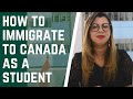 How to immigrate to canada as a student