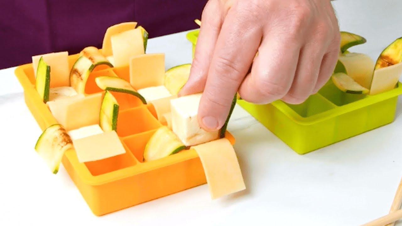 Line An Ice Cube Tray With Zucchini & Noodles Unique Pasta Skewers