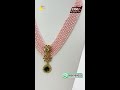 CZ Beads with Pearls Customized Necklace | One Gram Gold Pendant | Lowest Price