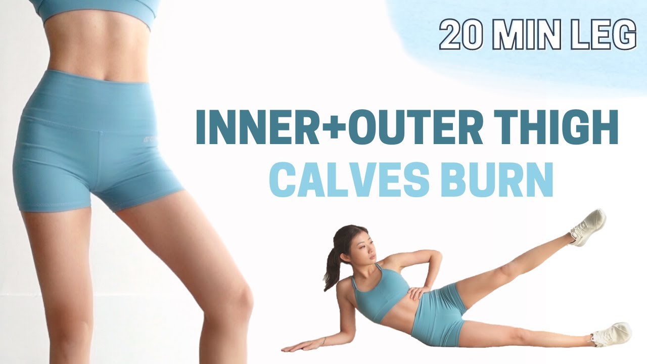 20 MIN LEG WORKOUT | Inner + Outer Thighs, Calves (No Jumping) ~ Emi