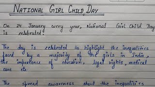 Speech on National Girl Child Day | Ten Lines on national girl child day