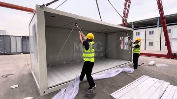 Z type Folding container house installation video