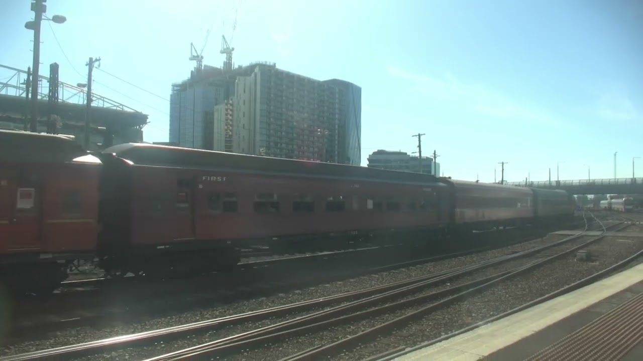 T356 T364 on Rail and Sail Train Arriving at Southern Cross