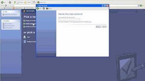 how to create an user  account in win xp