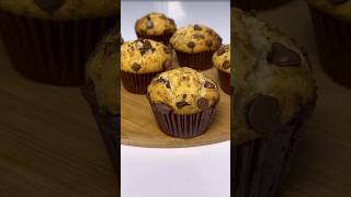 Chocolate Chip Muffin in Air Fryer Oven🍪🥧#recipe #baking #asmr