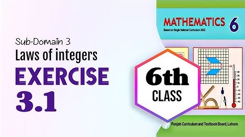 Class 6 math, Unit 3, Exercise 3.1 | Chapter 3, Laws of integers, Exercise 3.1 | New book 2023