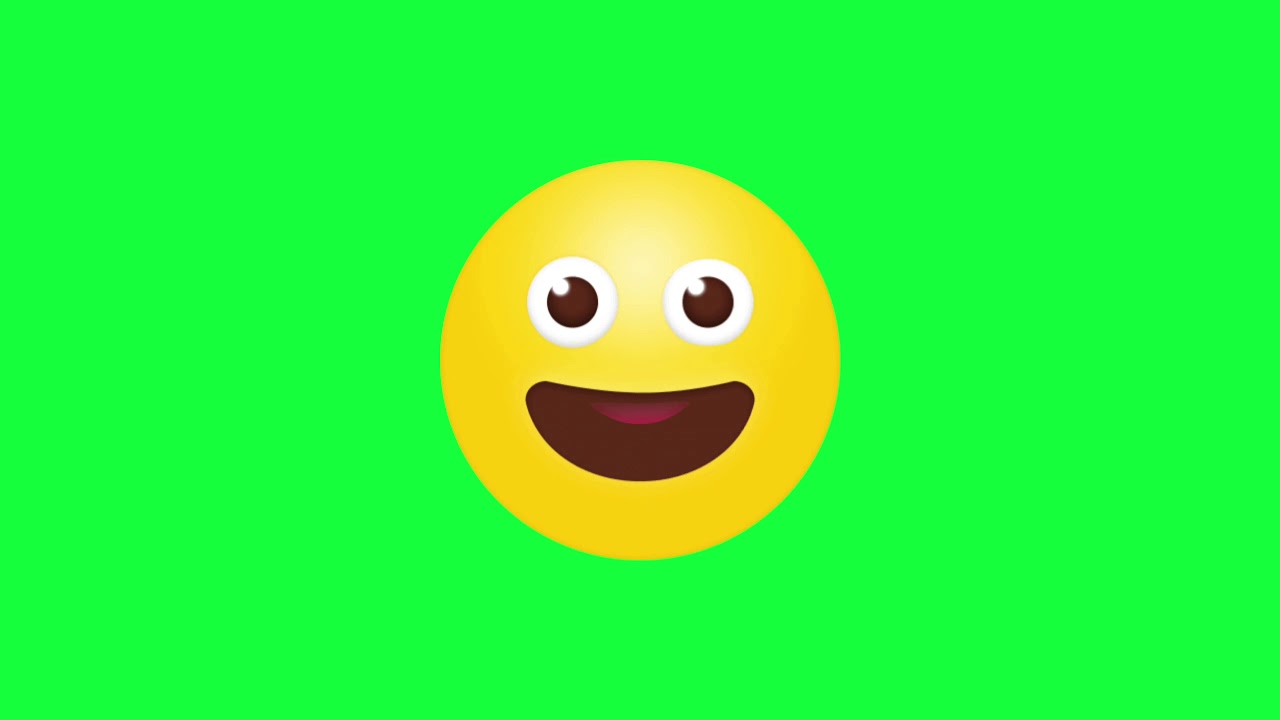 Best smiling emoji green screen animated video YouTube