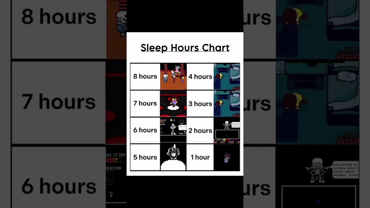 undertale sleep chart comment how many you got 