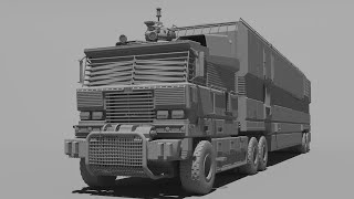 Unisol Truck. 3D model of mobile laboratory from the &quot;Universal soldier&quot; 1992 movie.