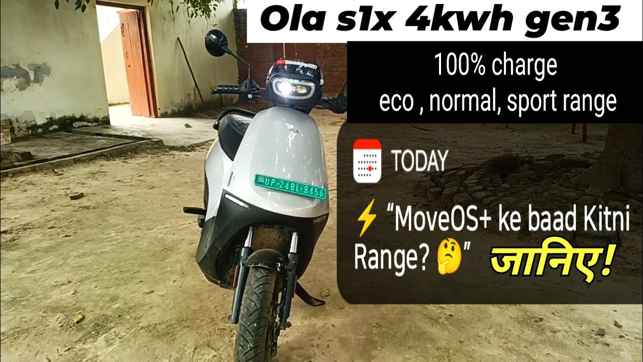 Ola S1X Gen3 4kWh MoveOS+ Range Test | Eco, Normal & Sport Mode Full 100% Charge