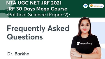 Frequently Asked Questions | Political Science | NTA UGC NET-JRF 2021 | Dr. Barkha