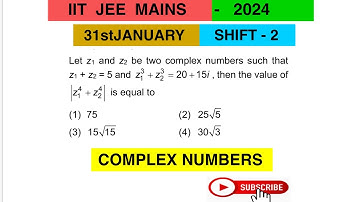 Let z1,z2 be two complex numbers such that z1+z2=5 and (z1)^3+(z2)^3=20+15i,value of|(z1)^4+z2)^4|
