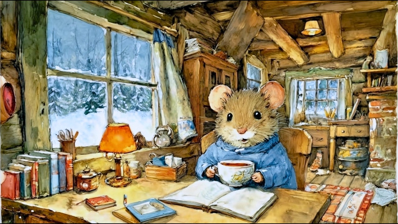 A Quiet Winter Evening ❄ | 24/7 Cozy Storybook Folk Music for Work & Creativity (Live)