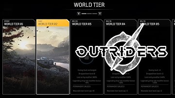 Outriders - World Tiers Stats & Rewards Explained! (How To Change Difficulty in Outriders Demo)