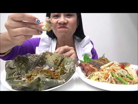 แม่อาย | ASMR กินสมองหมูครั้งแรก | คนเหนือเรียกว่า แอ็บอ่องออ | ASMR Eating อาหารพื้นบ้าน