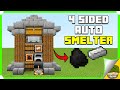 4 Sided XP Auto Smelter In Minecraft Bedrock (MCPE/Xbox/PS4/Switch/Windows10)