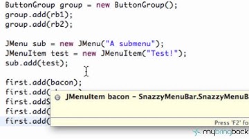Learn Java Tutorial 1 42  Creating Sub Menus
