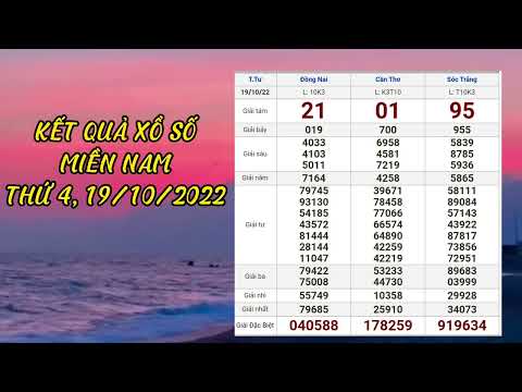 Video Kết quả xổ số miền Nam 19/10/2022 Đồng Nai (xsdn), Cần... - youtube
