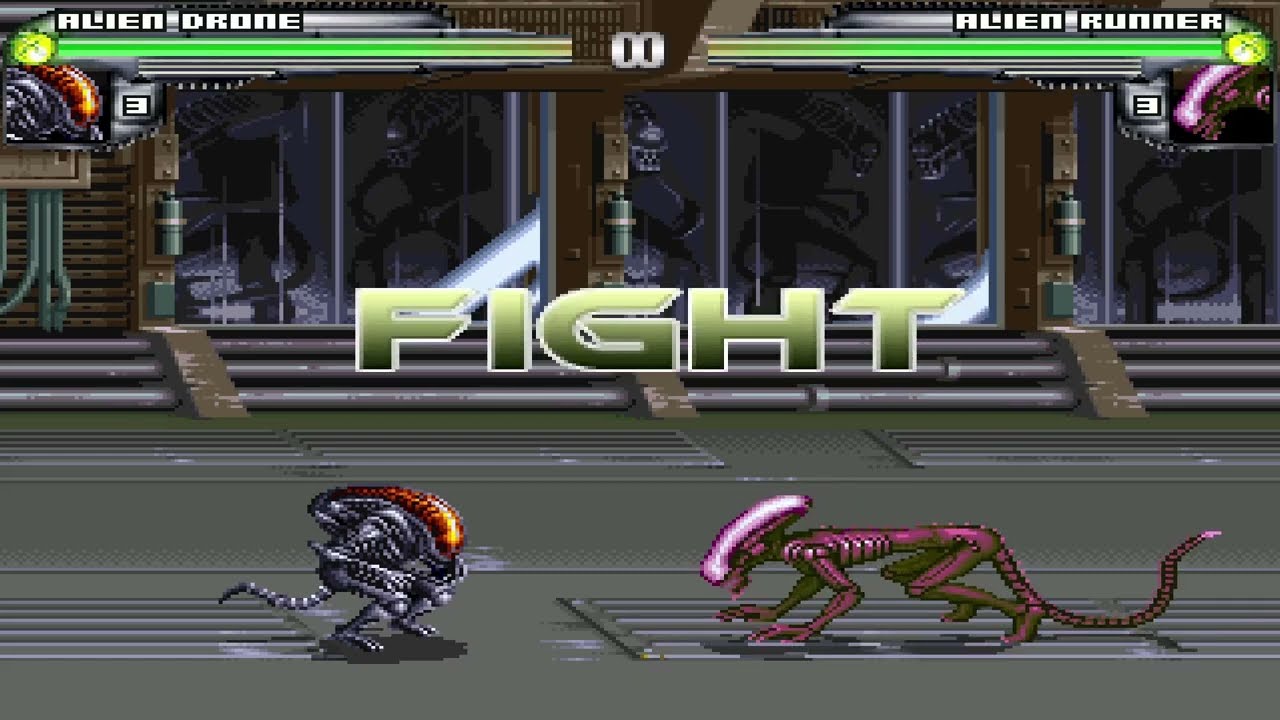 Alien vs Predator M.U.G.E.N - Alien Drone vs Alien Runner