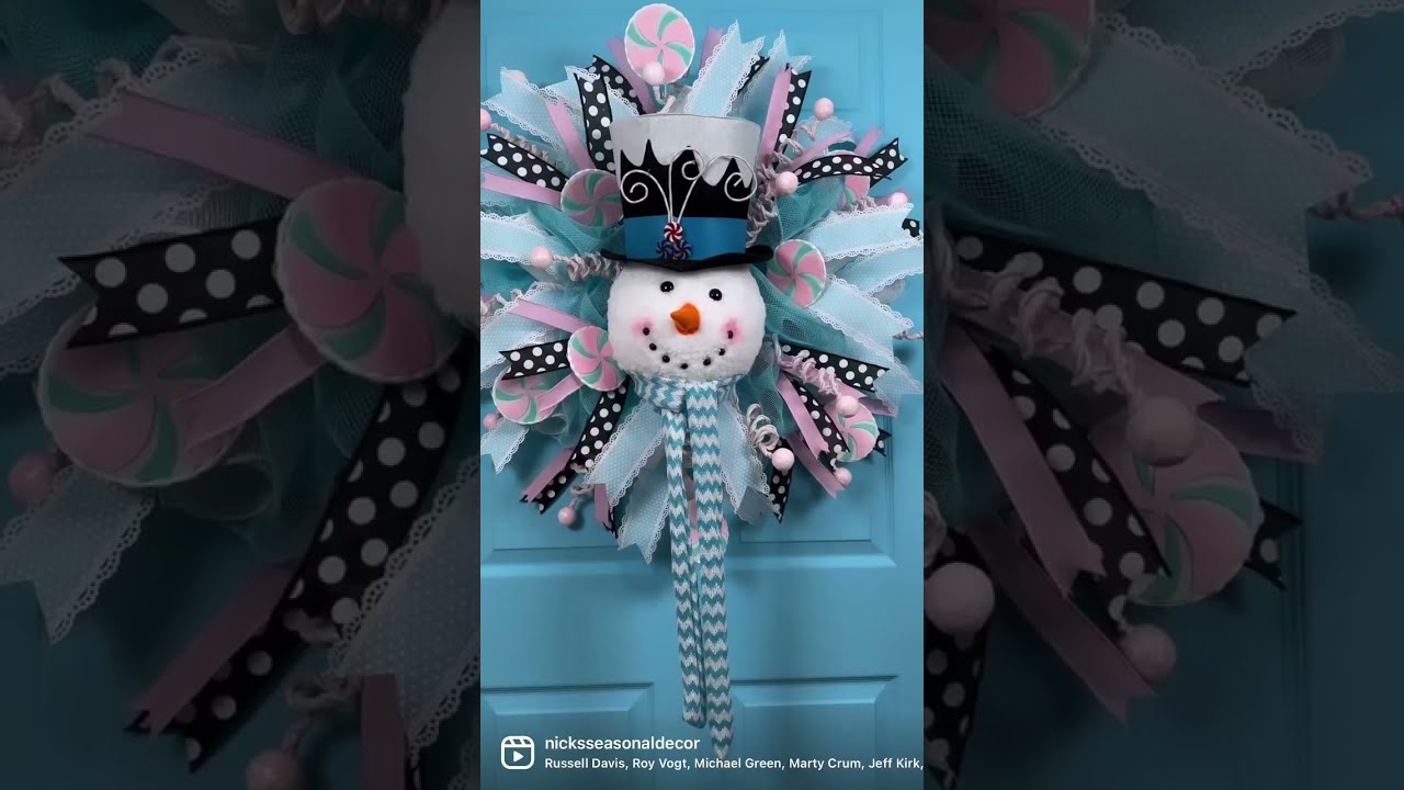 Massive snowman wreath! 😮 #shorts #christmas #home