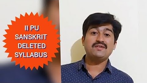 I & II PUC SANSKRIT | DELETED PORTIONS | 2021 FINAL EXAM