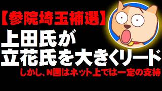 【参院埼玉補選の序盤情勢】上田きよし氏がN国・立花孝志氏を大きくリード
