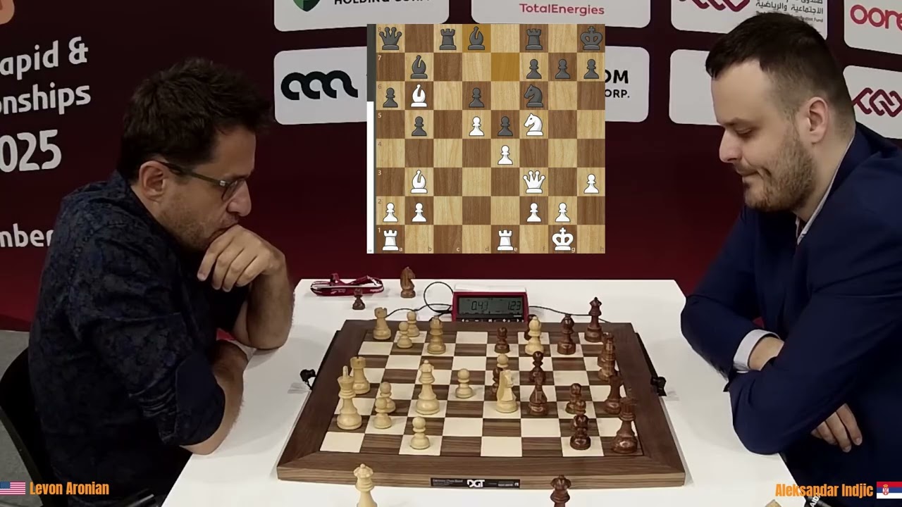 Levon Aronian (2774) vs Aleksandar Indjic (2669) - FIDE World Blitz Championship 2025