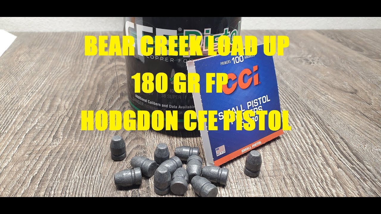 Bear Creek Load Out  - CFE Pistol - 180gr FP
