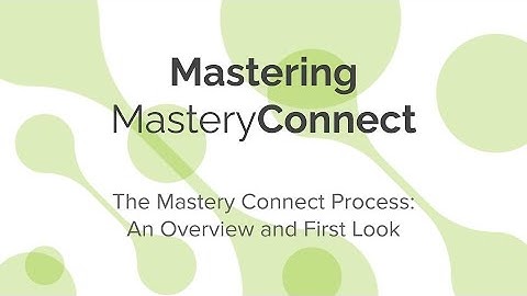The Mastery Connect Process: An Overview and First Look