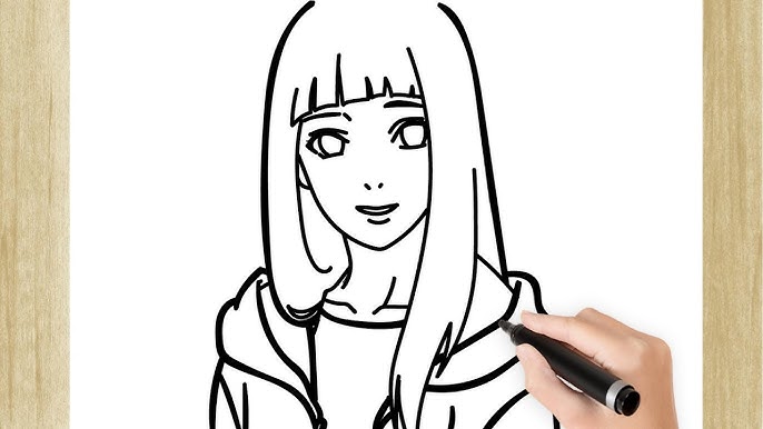 HOW TO DRAW HINATA HYUGA FROM NARUTO /// COMO DESENHAR A HINATA PEQUENA DE  NARUTO 