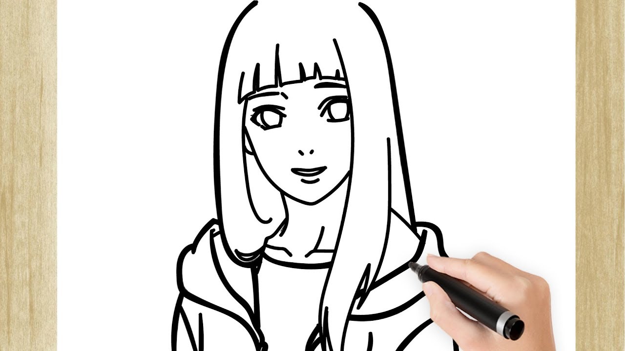 Como desenhar Hyuga Hinata - Guias fáceis de desenho passo a passo - Howtos  de desenho