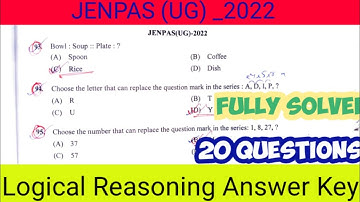 JENPAS UG 2022 Logical Reasoning Answer Key Fully Solved/মিলিয়ে নাও  তাড়াতাড়ি/#jenpas #nursing