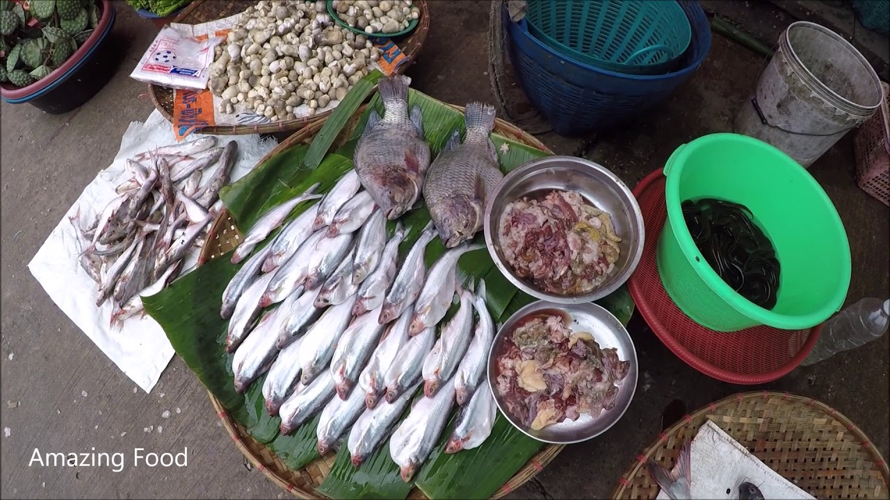 Thai Fish Market Village market in Thailand YouTube