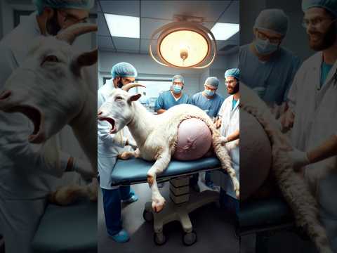 Doctor's rescued a pregnant White goat from goat farm #goat #humanity #treatment #veterinary #rescue