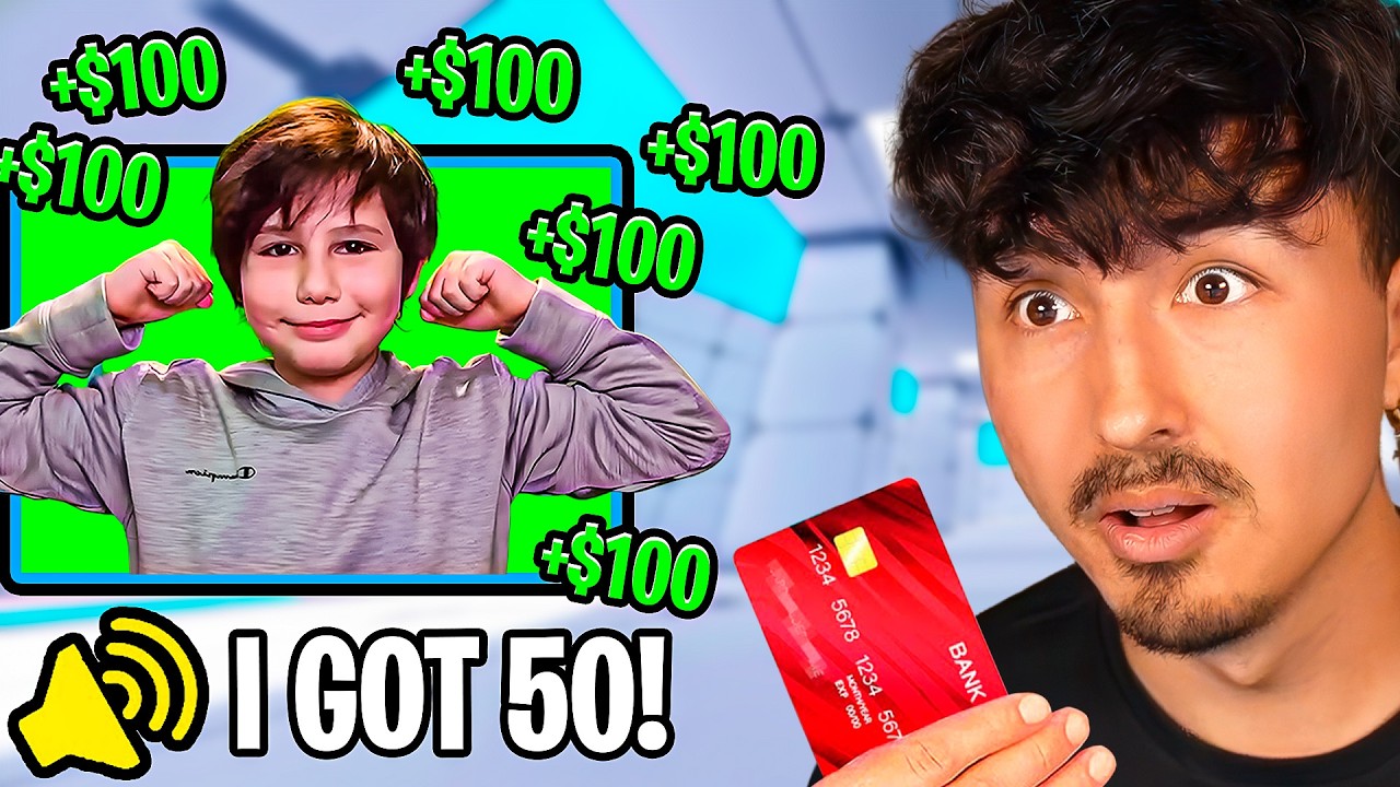I donated THE YOUNGEST PRO $100 for every kill in Roblox Rivals!