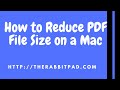 How to Reduce the Size of a PDF in Apple Mac Preview