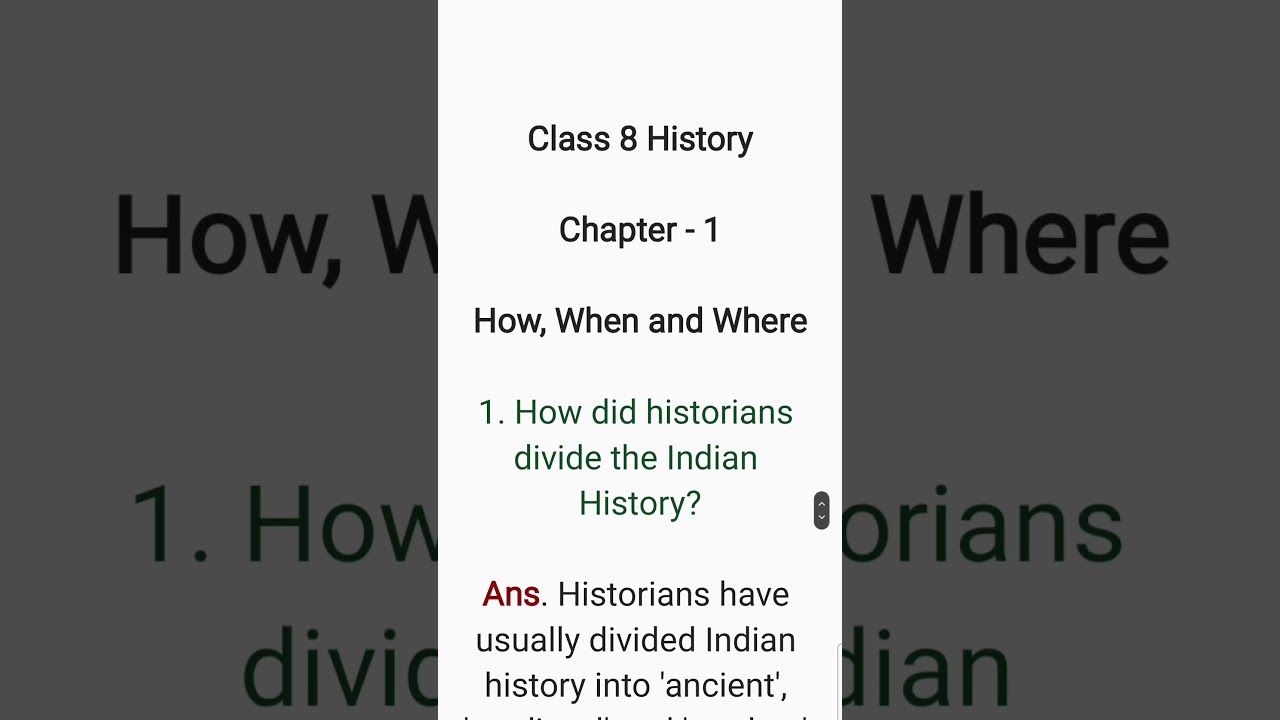 How did historians divide the Indian History? Class 8 History Chapter 1