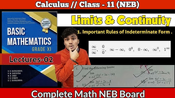 Class 11 Maths || Limits and Continuity || Exercise 16.1 Lecture-02 || Basic Mathematics || NEB