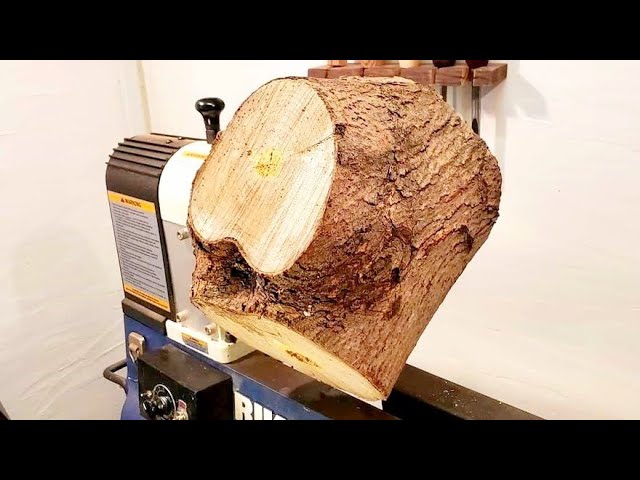 Woodturning - Crotch log into a hole bowl #classic 木工旋盤