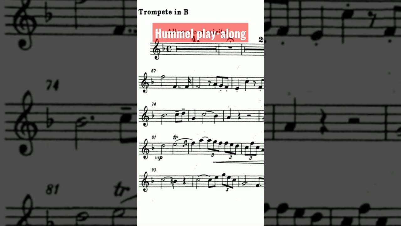 Hummel, trumpet concerto (Accompaniment, Play-along, backing track ...